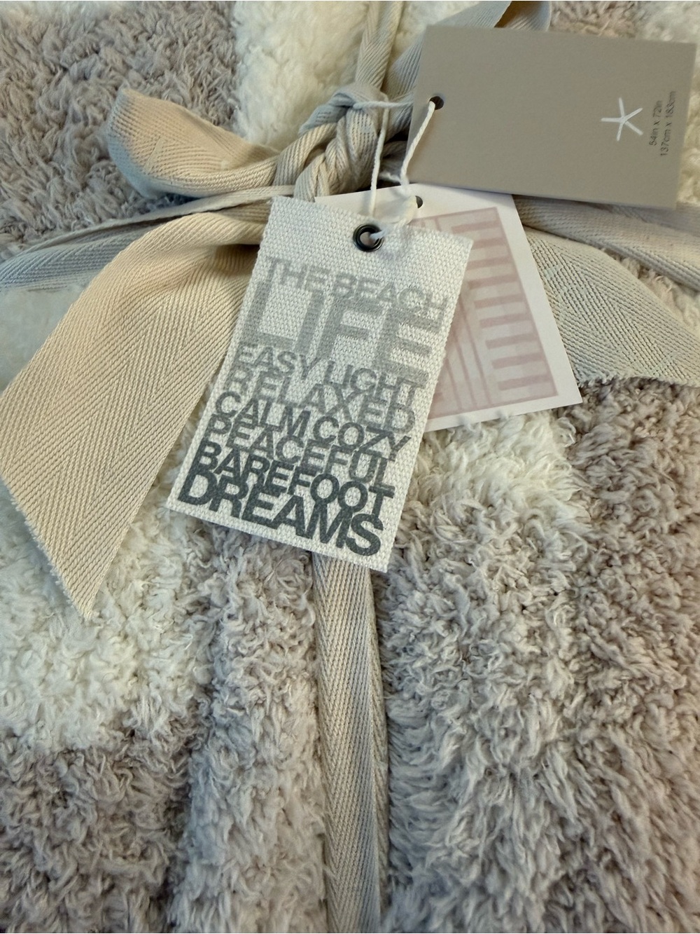 NWT Barefoot Dreams CozyChic Caicos Stripe Throw in Color Sandstone Multi
